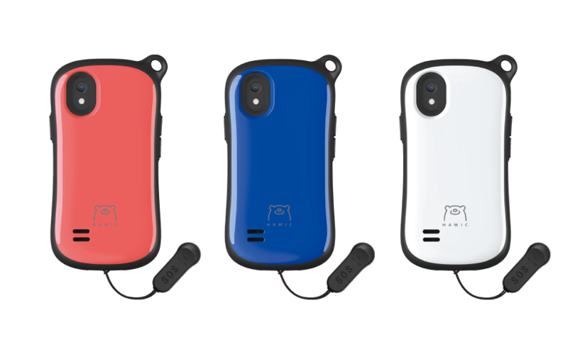 Hamic POCKETの本体（赤・青・白の3色の本体）
